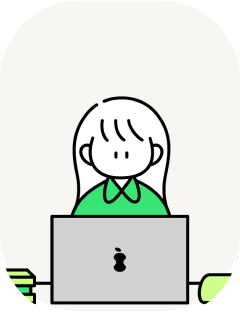 パソコンを操作する人物のイラスト