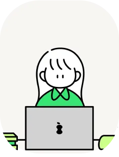 パソコンを操作する人物のイラスト